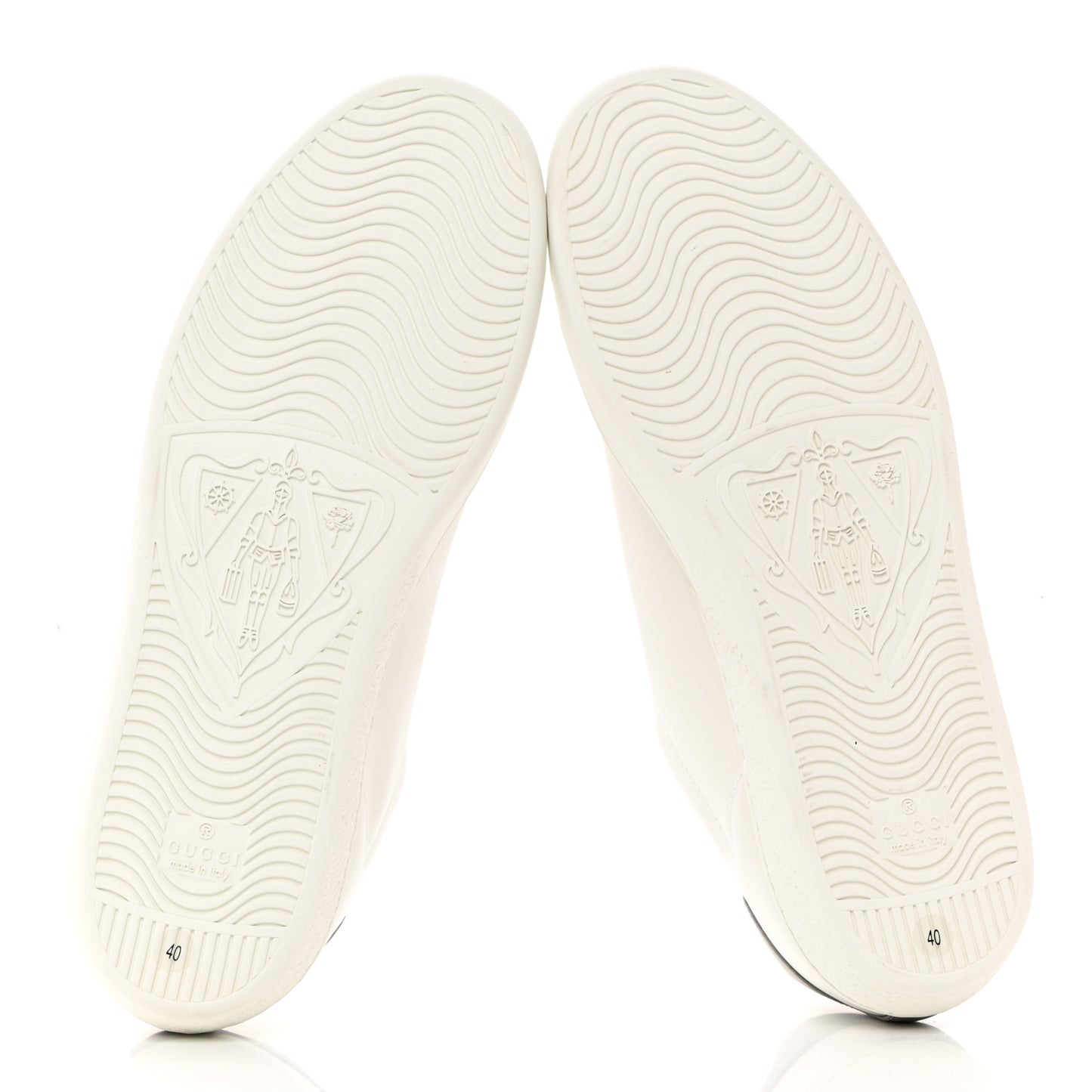 Calfskin Interlocking G Perforated Womens Ace Sneakers 40 White Grey Sky