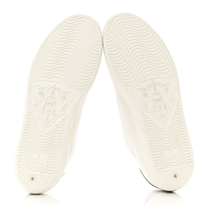 Gucci Calfskin Interlocking G Perforated Womens Ace Sneakers 40 White Grey Sky 5 of 9