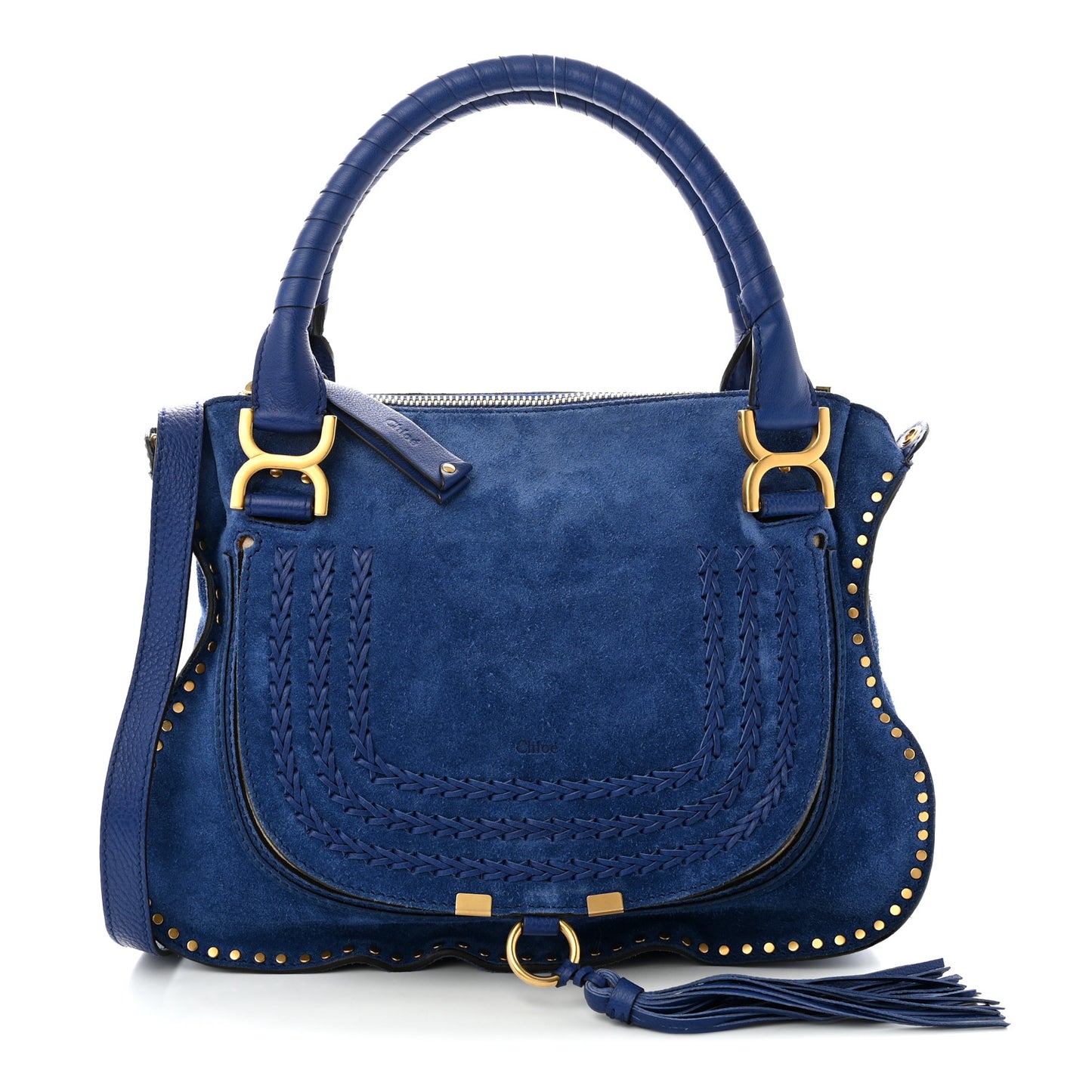 Suede Braided Medium Marcie Satchel Sea Water