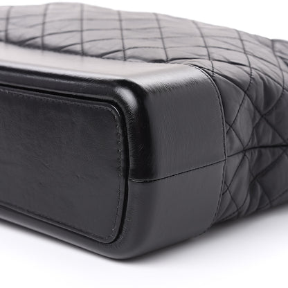 Chanel Aged Calfskin Quilted Maxi Gabrielle Hobo Black 9 of 11