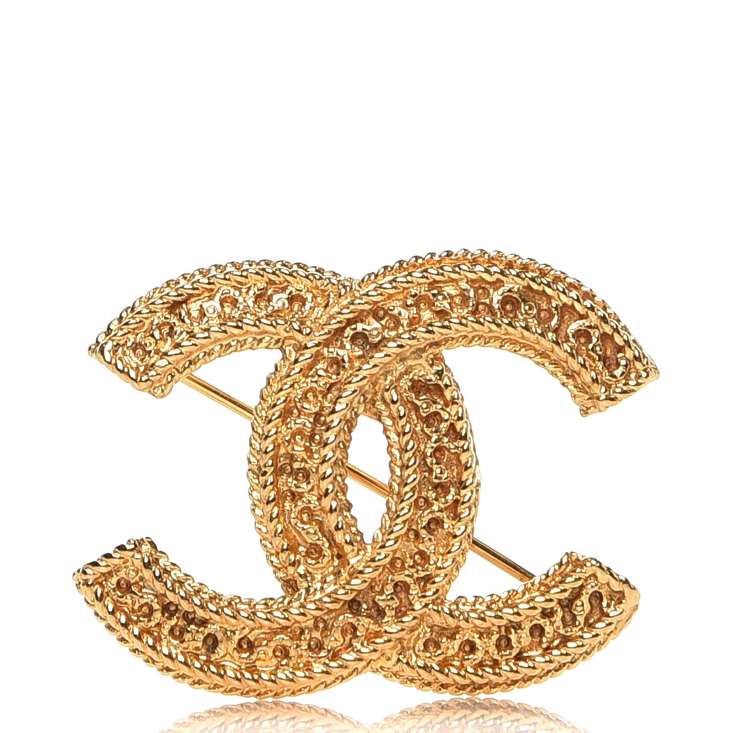 Chanel CC Small Brooch Gold 1 of 4