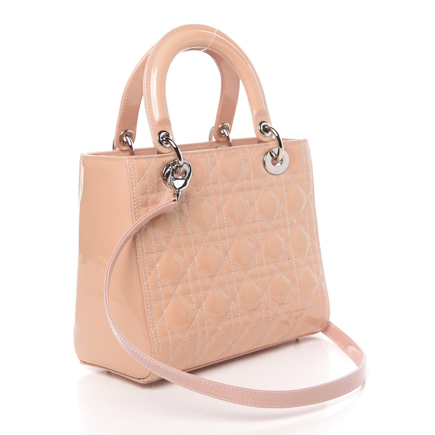 Christian Dior Patent Cannage Medium Lady Dior Pale Pink 3 of 16