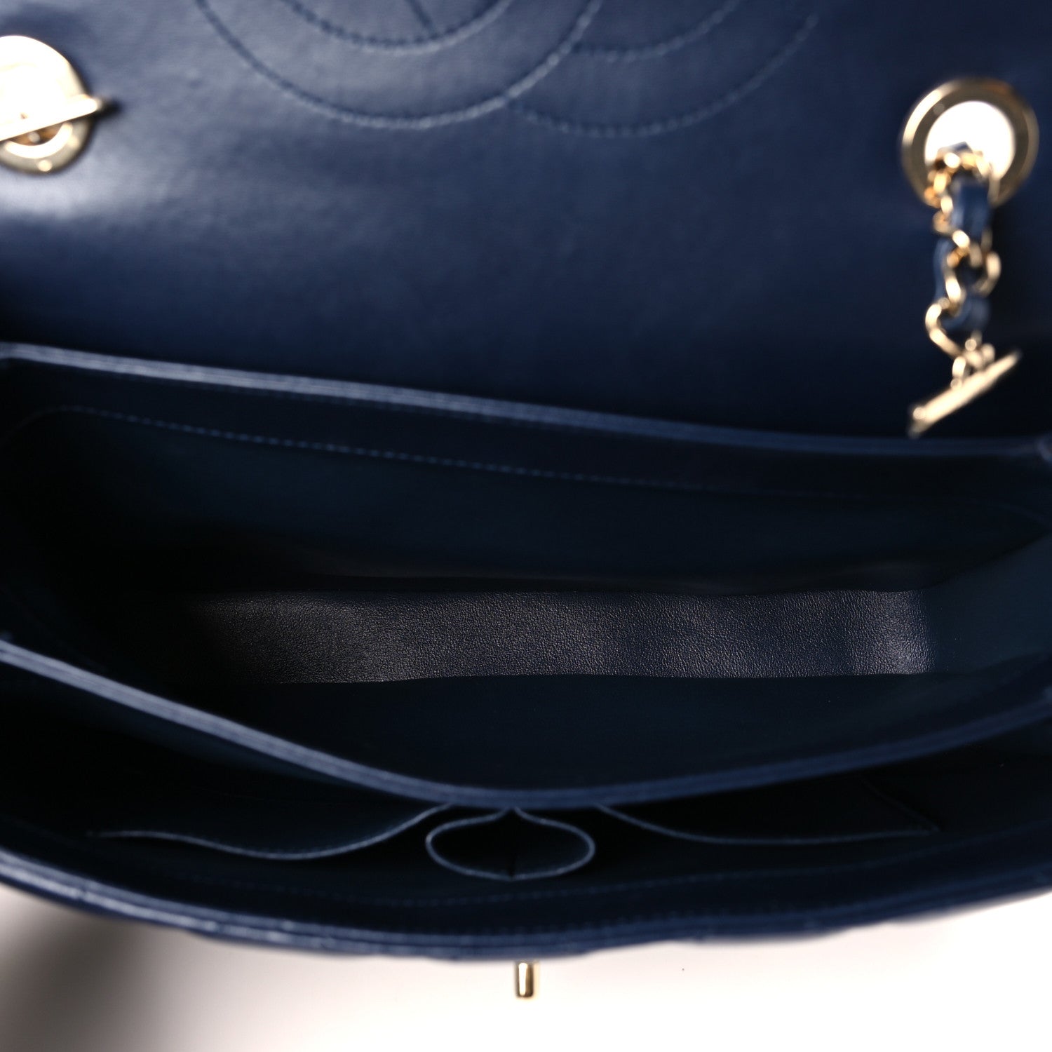 Chanel Lambskin Quilted Medium Trendy CC Flap Dual Handle Bag Navy Blue 5 of 9