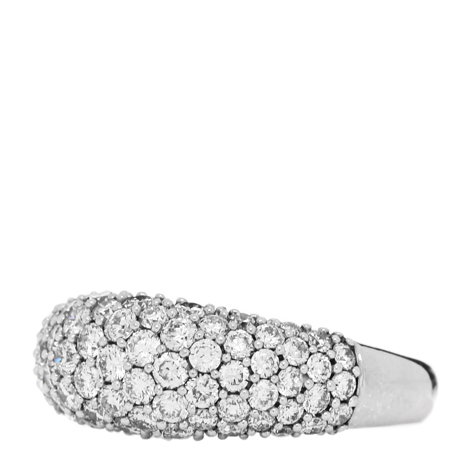 Parker & West by FASHIONPHILE 18K White Gold Diamond 1.60ctw Pave Dome Band Ring 56 7.5 3 of 10