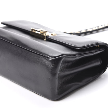 Valentino Garavani Vitello Rockstud Flip Lock Shoulder Flap Bag Black 6 of 8