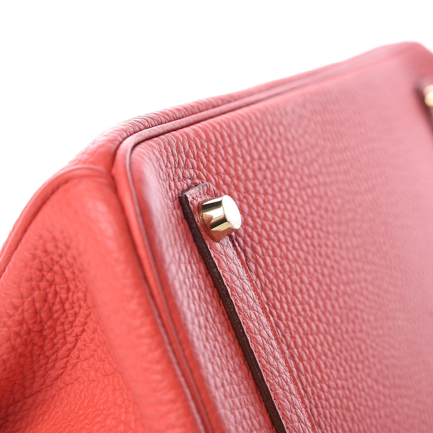 Togo Birkin 35 Rouge Pivoine
