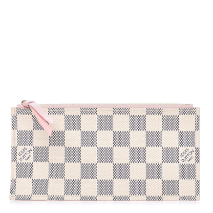 Louis Vuitton Damier Azur Felicie Chain Wallet Zippered Insert Rose Ballerine 1 of 7