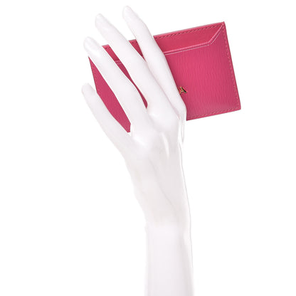Prada Vitello Move Metal Card Case Fuxia 2 of 8