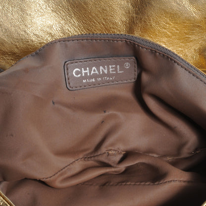 Chanel Calfskin Crackled CC Mix Medium Flap Gold Silver 6 of 7