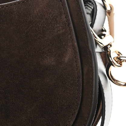 Chloe Calfskin Suede Small Tess Bag Chocolate Brown 11 of 14