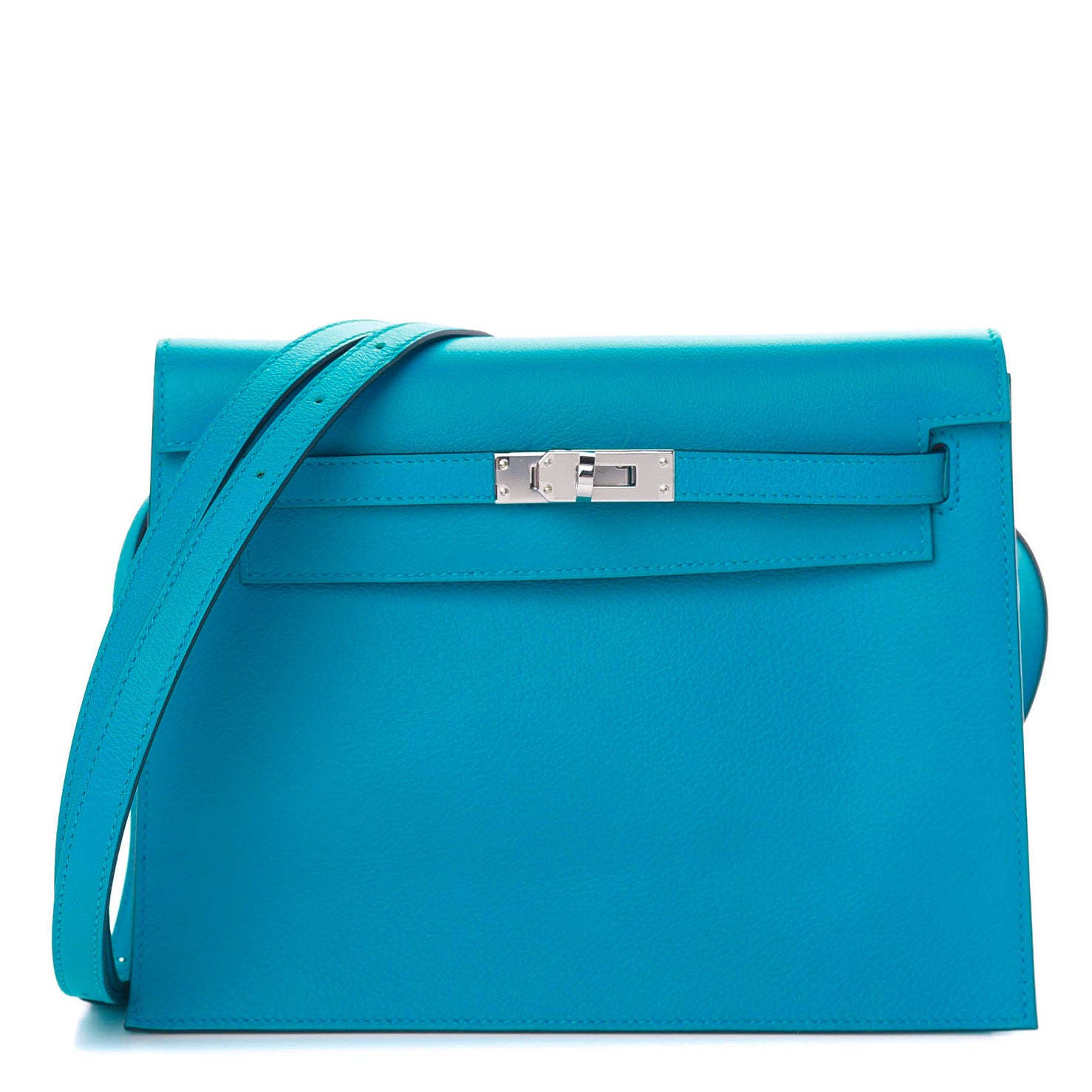 Hermes Evercolor Verso Kelly Danse II Belt Bag Bleu Frida Rose Mexico 1 of 11