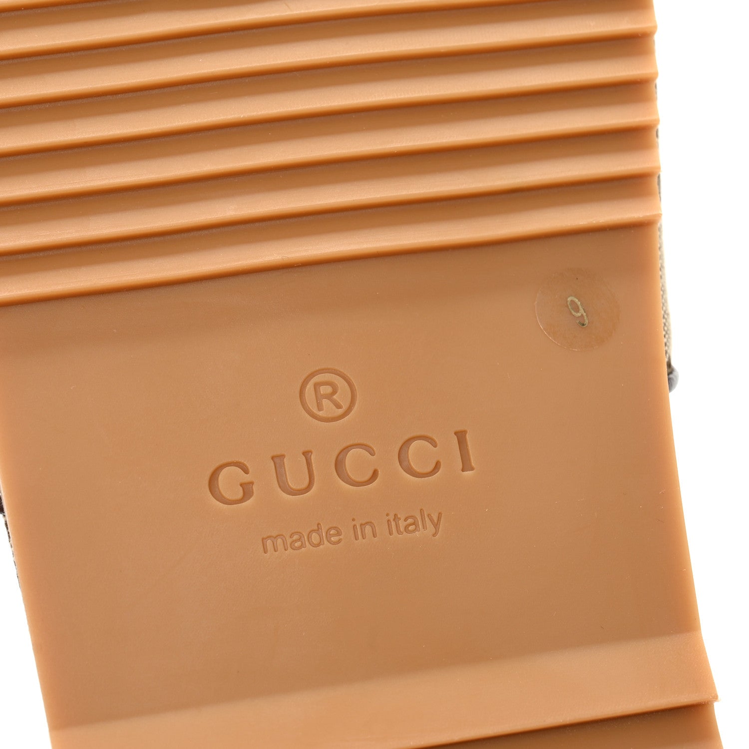 Gucci Canvas GG Monogram Mens Slide Sandals 9 Beige 7 of 10