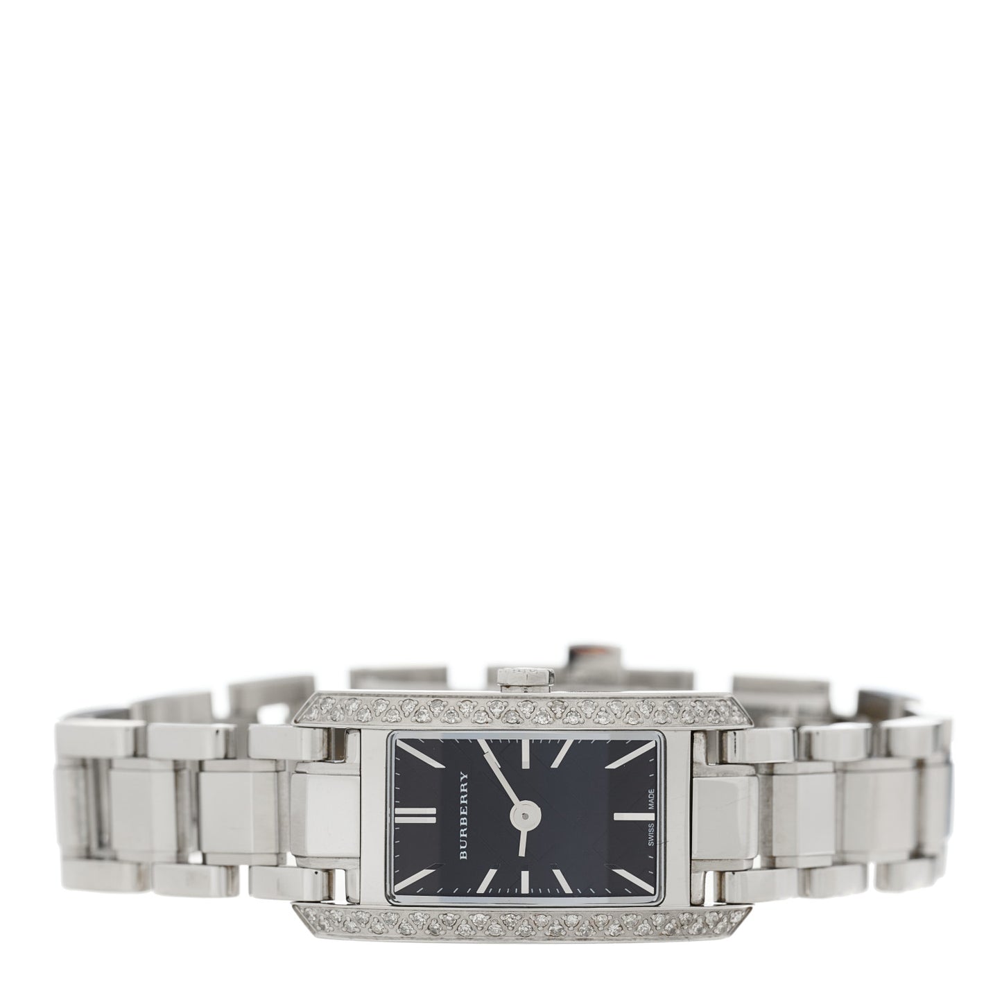 Stainless Steel Diamond Bezel 17mm Pioneer Quartz Watch Black BU9604
