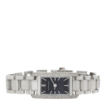Burberry Stainless Steel Diamond Bezel 17mm Pioneer Quartz Watch Black BU9604 2 of 5