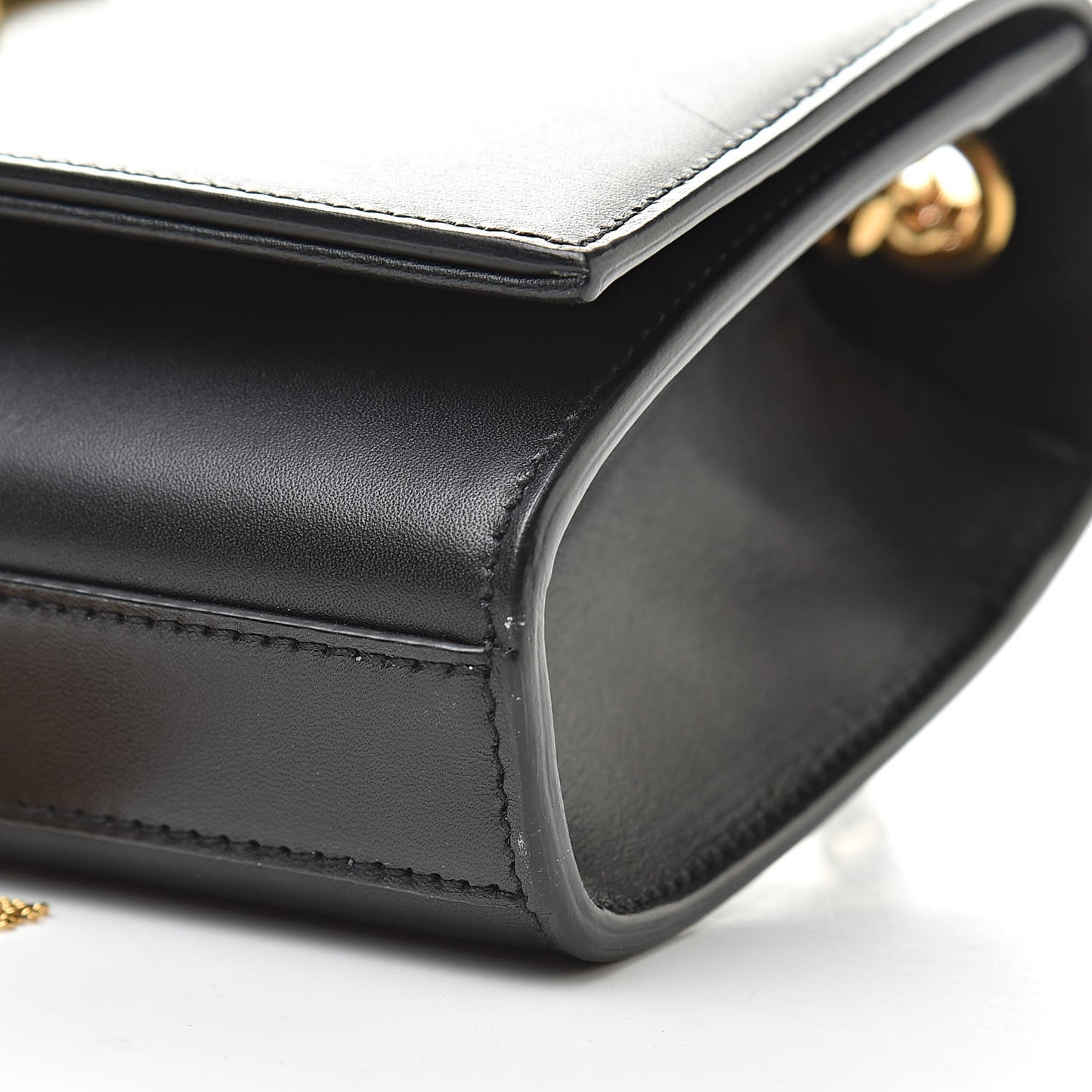 Calfskin Small Classic Monogram Kate Tassel Satchel Black