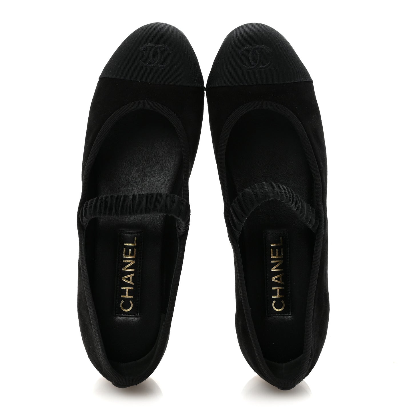 Velvet Mary Jane Flats 40 Black