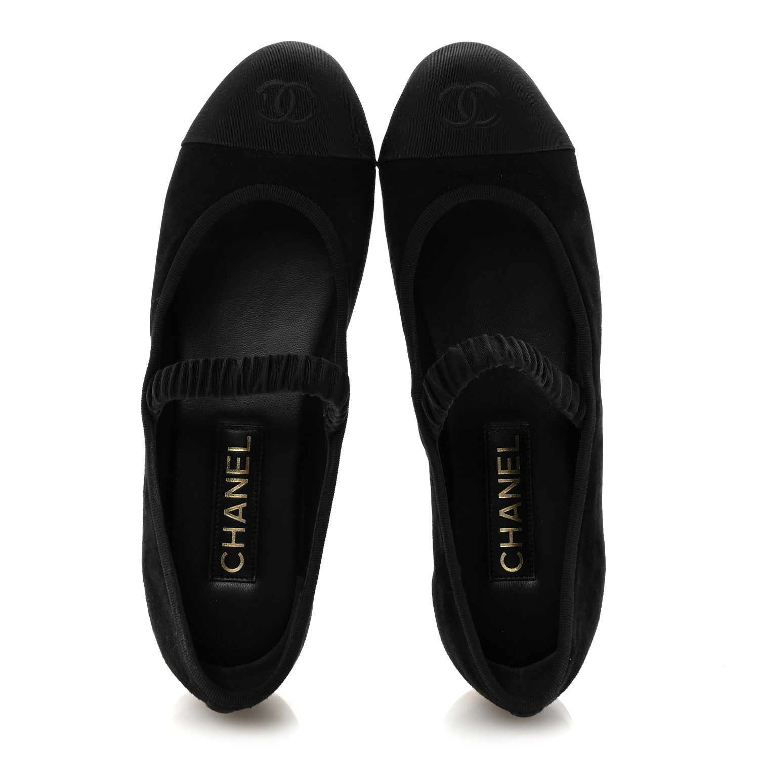Chanel Velvet Mary Jane Flats 40 Black 2 of 10