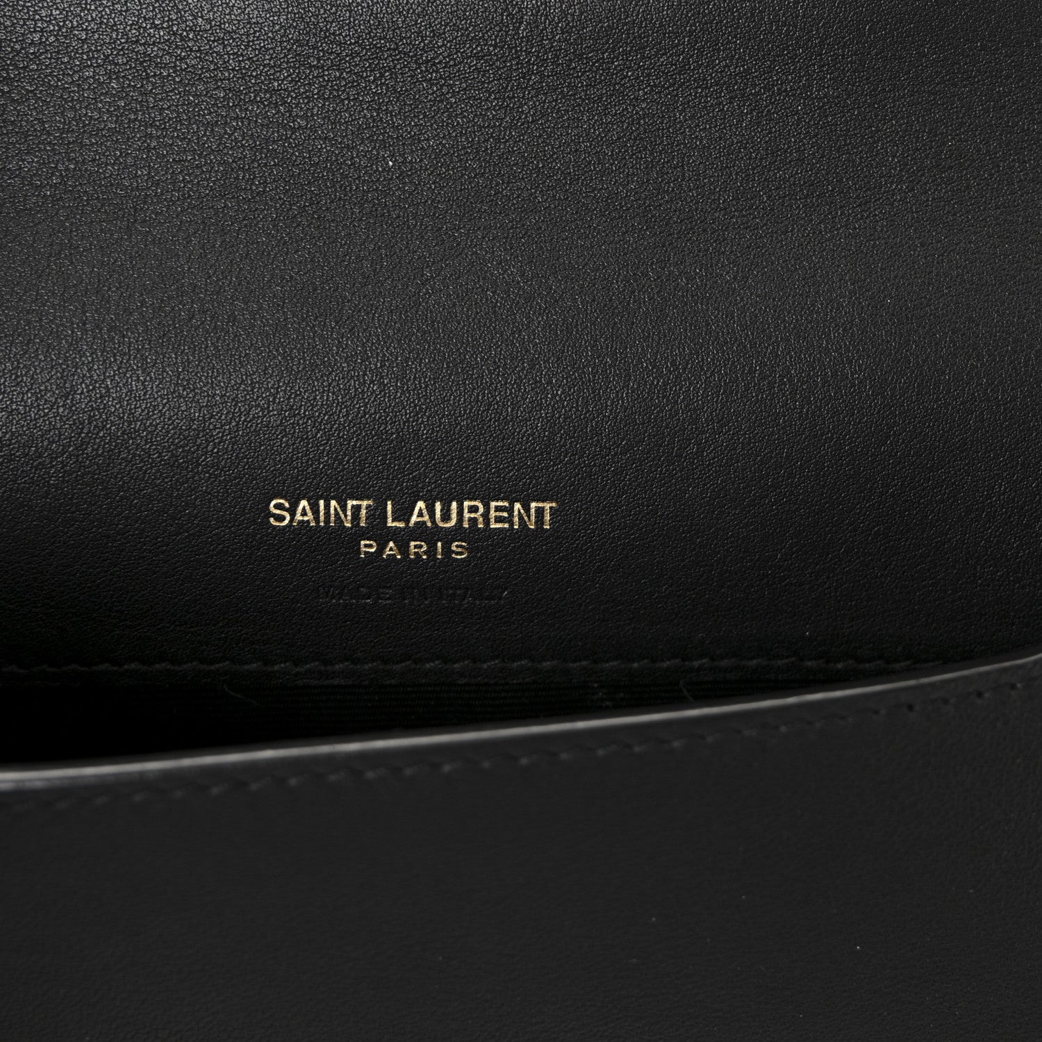 Saint Laurent Canvas Striped Phone Holder Crossbody Beige Black 6 of 9