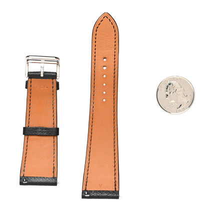 Hermes Epsom Heure H Hour Watch TGM Strap Black 2 of 4
