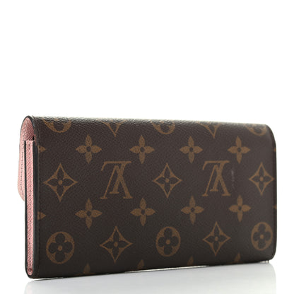 Louis Vuitton Monogram Emilie Wallet Rose Ballerine 2 of 6