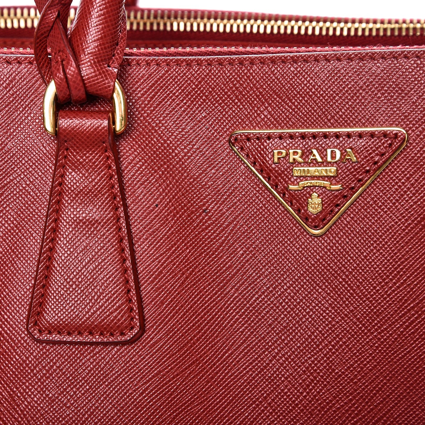 Saffiano Large Galleria Double Zip Tote Fuoco