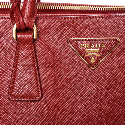 Prada Saffiano Large Galleria Double Zip Tote Fuoco 8 of 12