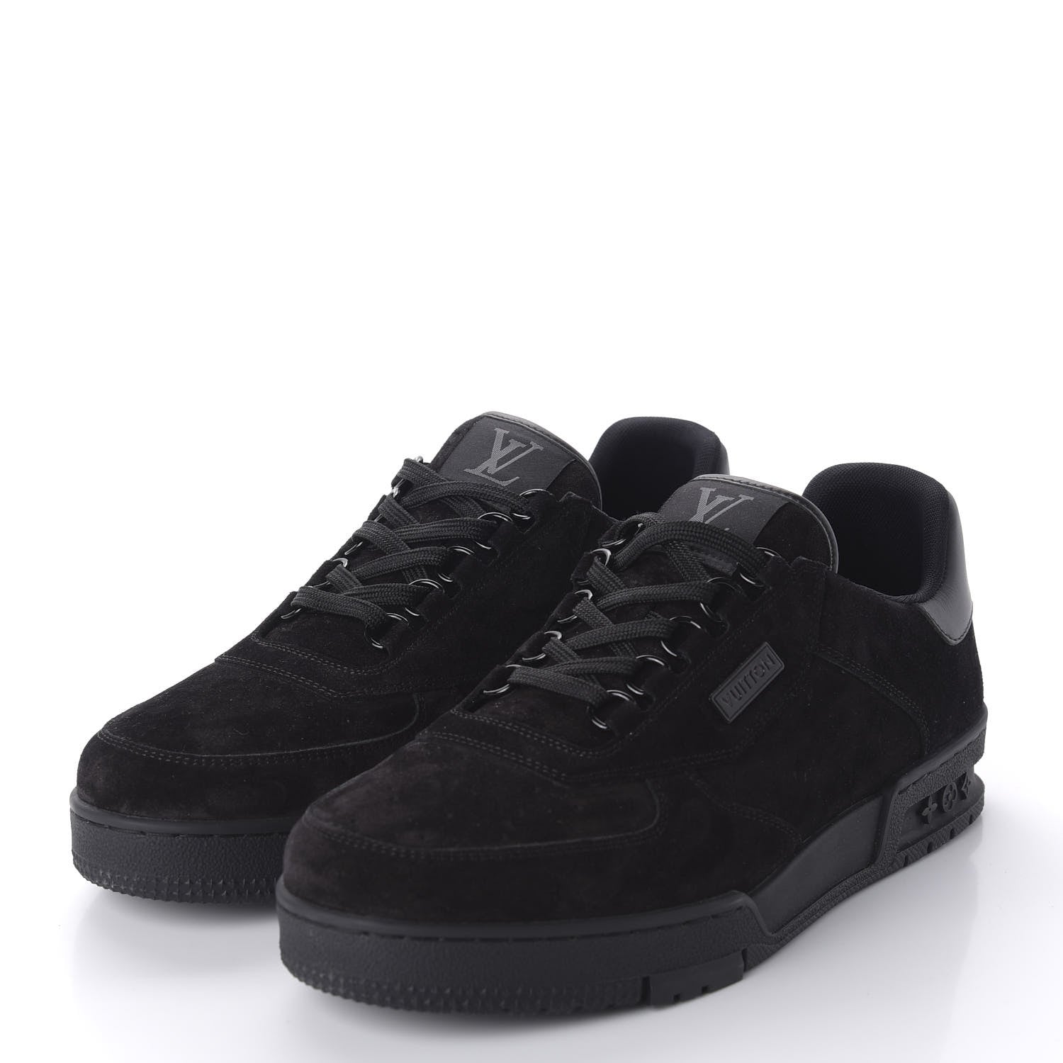 Louis Vuitton Suede Uniform Sneakers 8.5 Black 3 of 8
