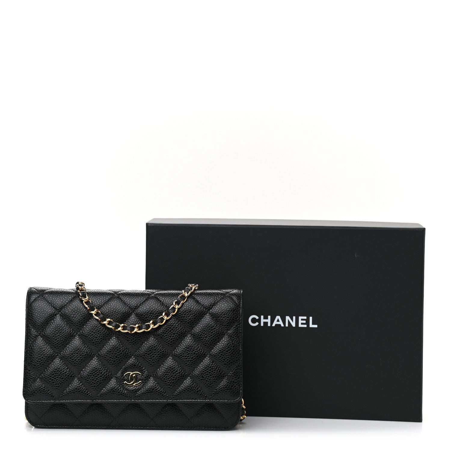 Chanel Caviar Quilted Wallet On Chain WOC Black 16 of 16