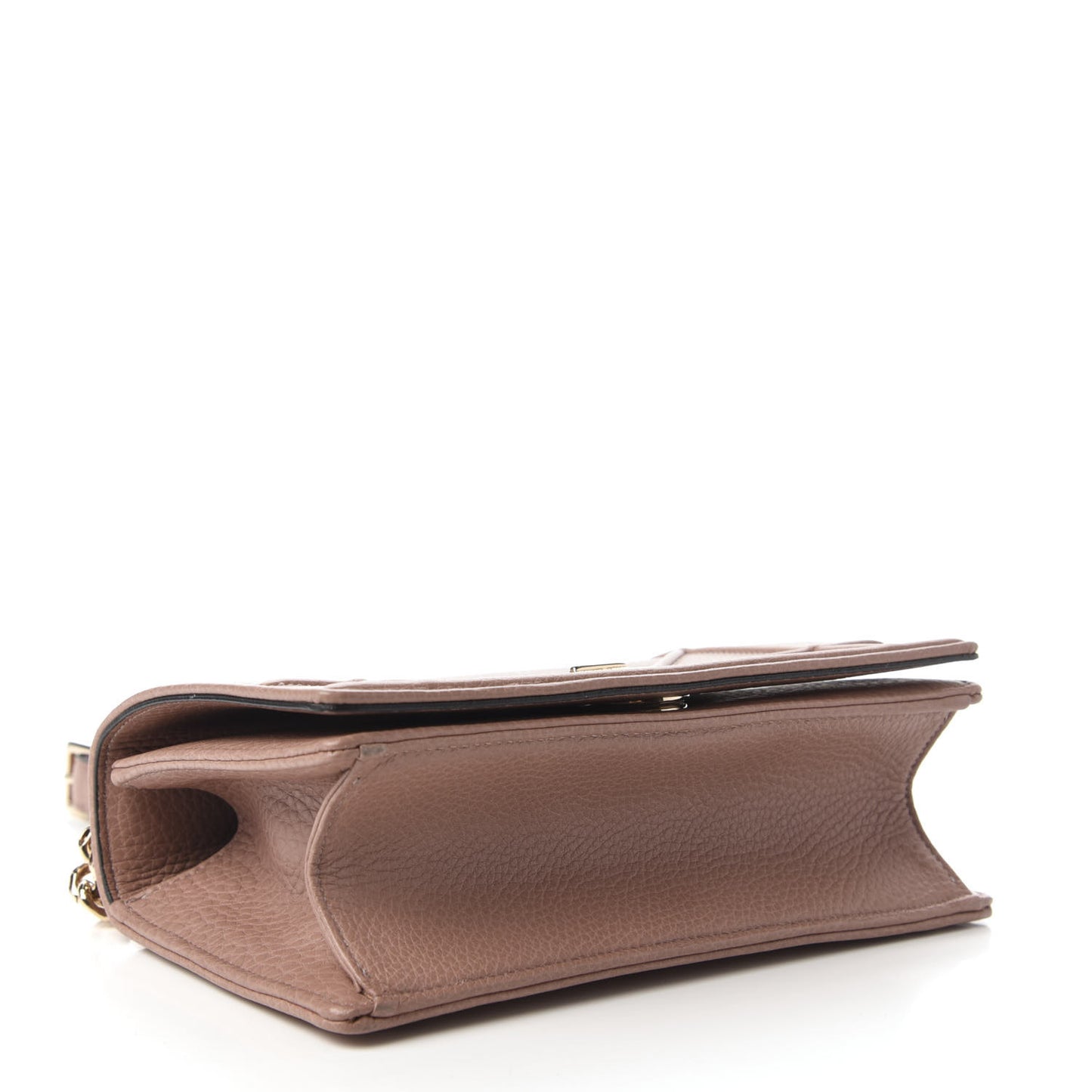 Grained Calfskin Small Diorama Flap Bag Taupe