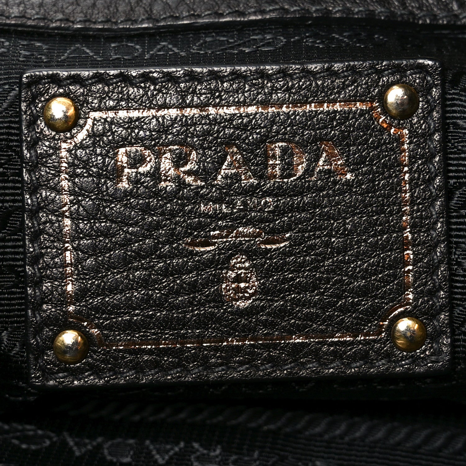 Prada Vitello Daino Pushlock Tote Black 11 of 17