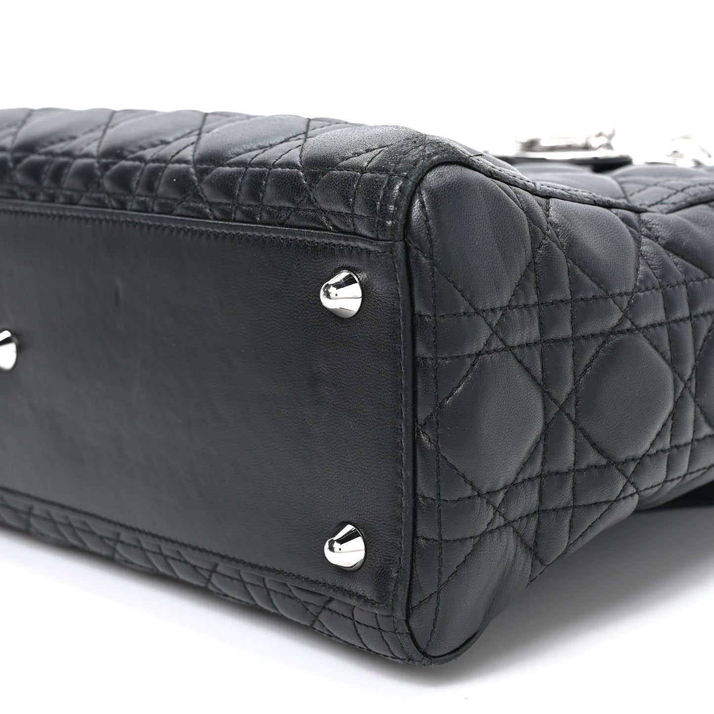 Lambskin Cannage Large Lady Dior Black