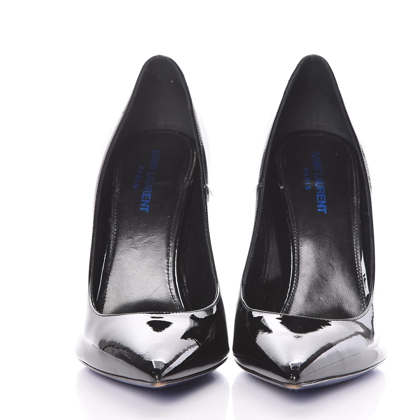 Patent Calfskin Opyum 110 Pumps 40 Black Blue