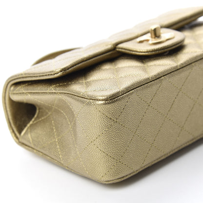 Chanel Metallic Caviar Quilted Mini Top Handle Rectangular Flap Gold 6 of 10