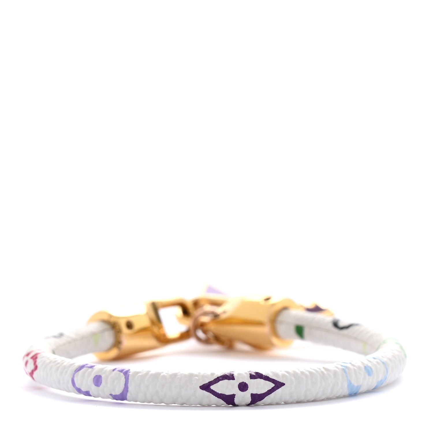 Louis Vuitton Monogram Multicolor Luck It Bracelet 19 White 3 of 5