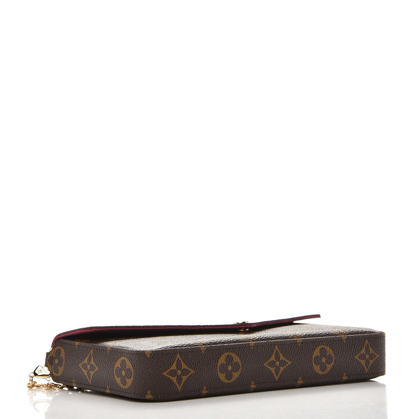 Monogram Pochette Felicie Chain Wallet Fuchsia