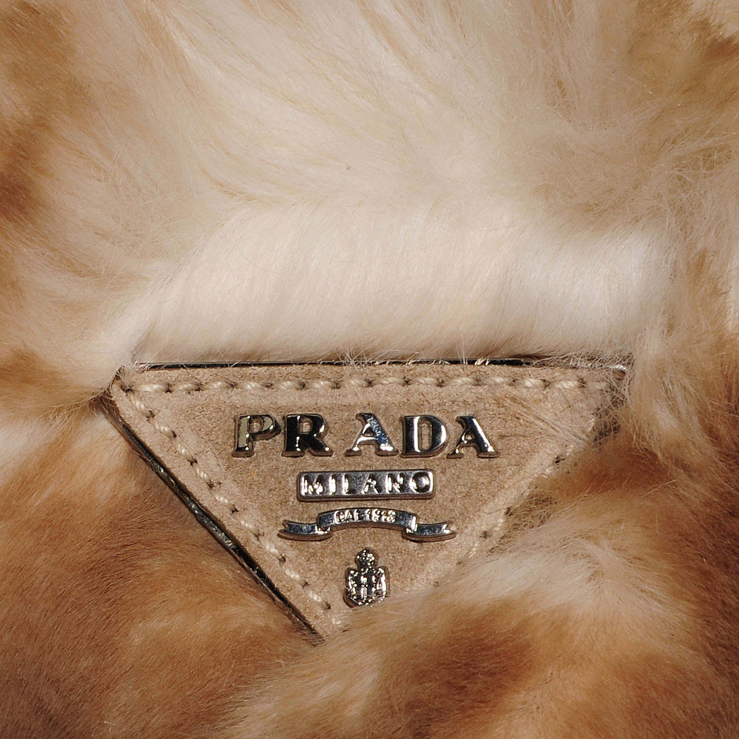 Prada Eco Lapin Faux Fur Open Top Tote Cipria 11 of 14