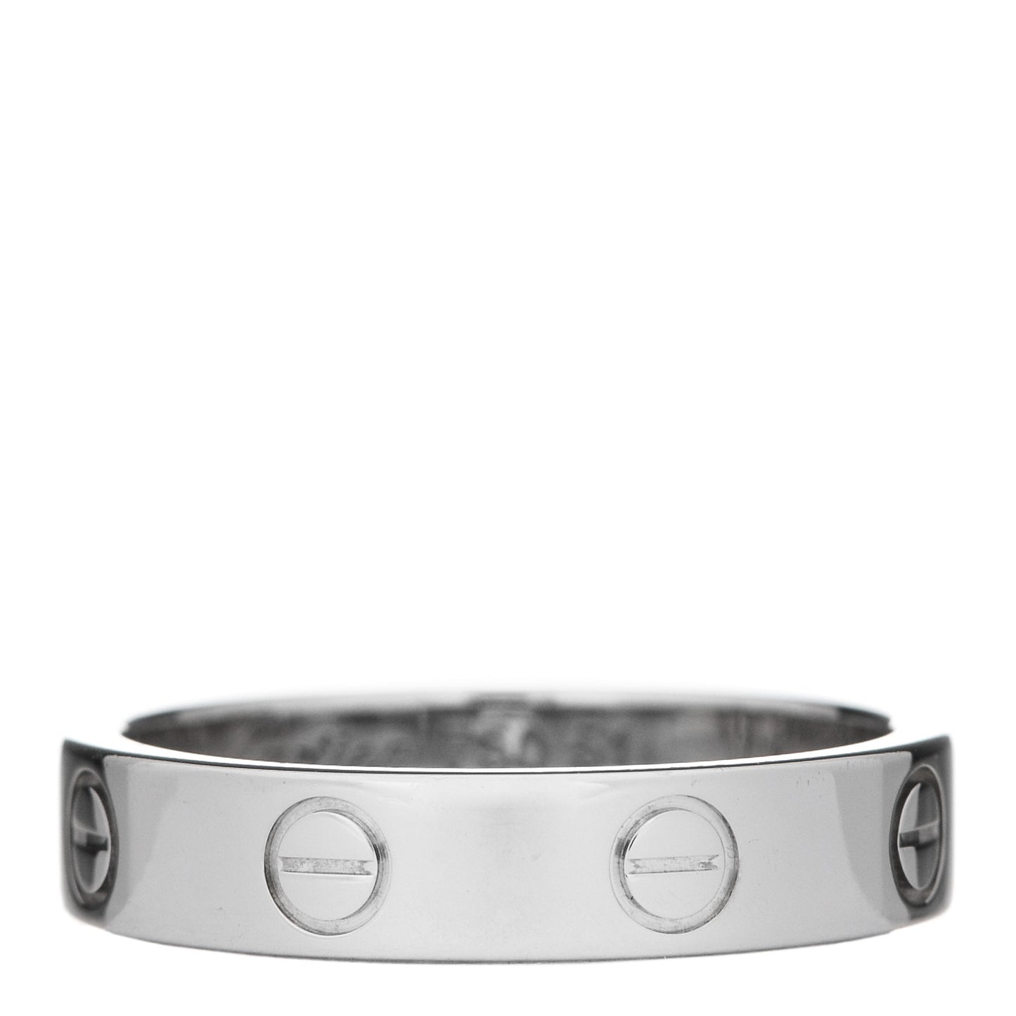 18K White Gold Diamond 4mm LOVE Wedding Band Ring 51 5.75