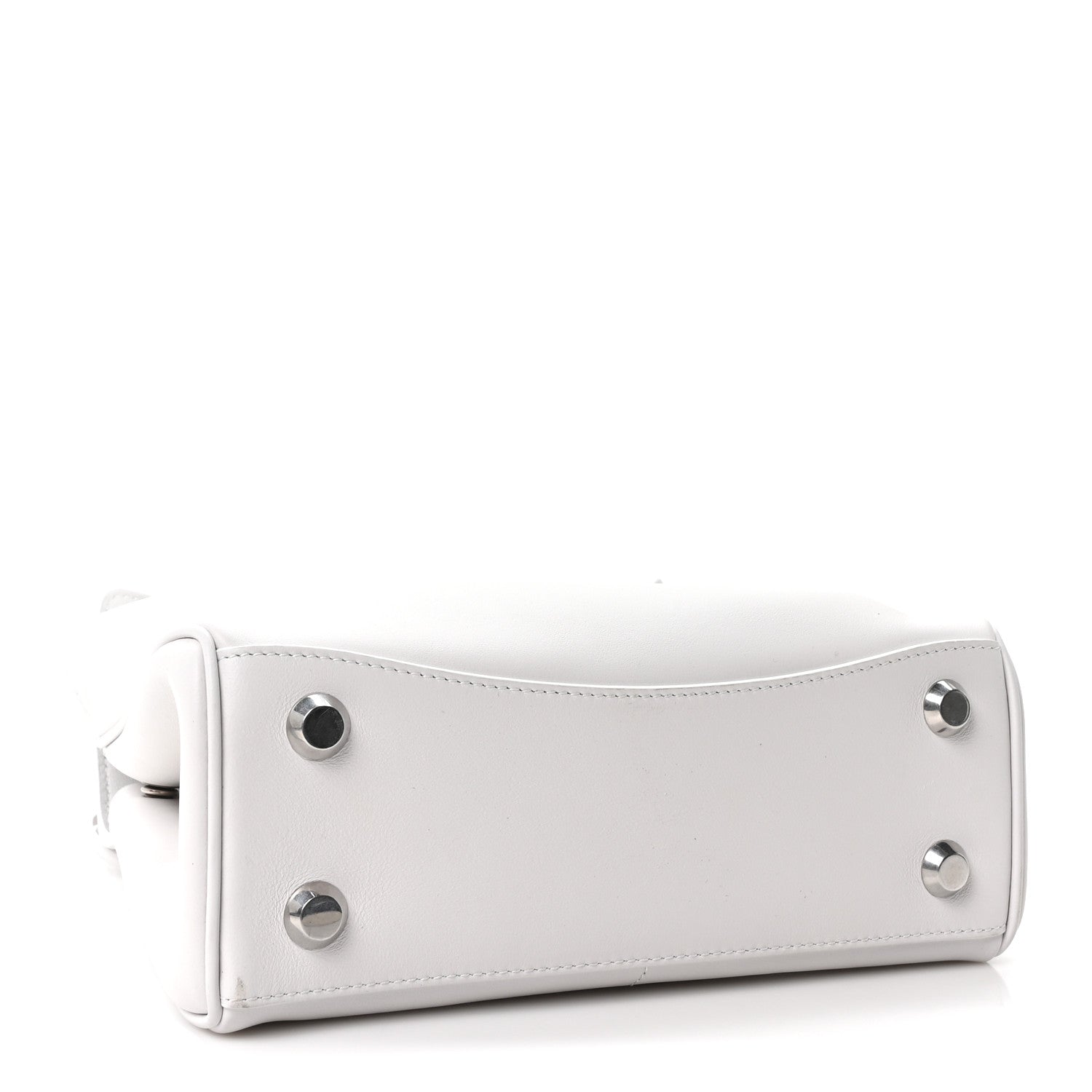 Balenciaga Natural Smooth Calfskin Mini Rodeo Top Handle Handbag Optic White 4 of 10