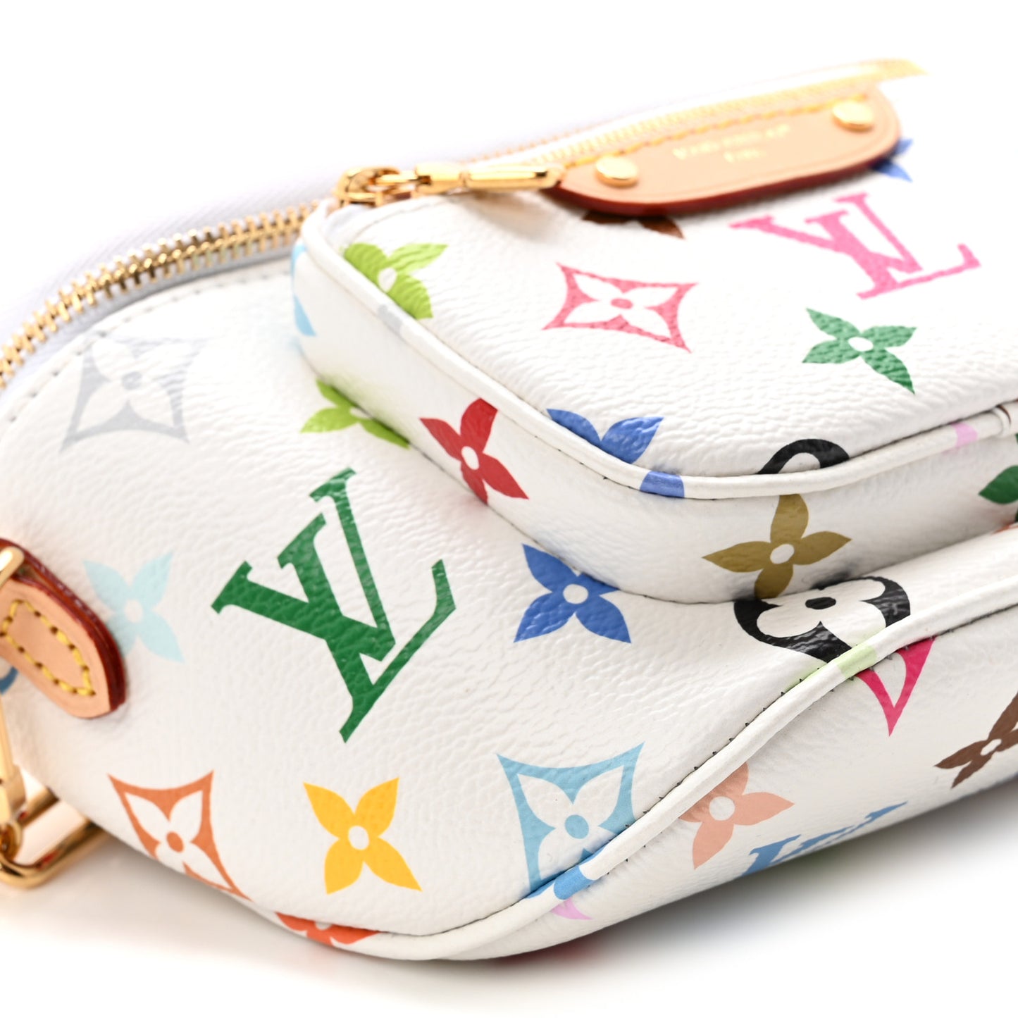 LV X TM Monogram Multicolor Mini Bumbag White