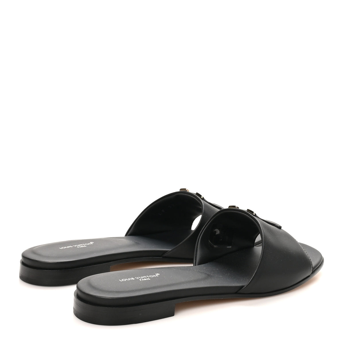 Louis Vuitton Calfskin LV Mare Flat Mule 37.5 Black 5 of 10