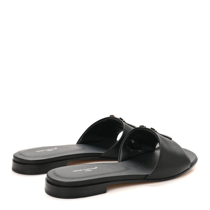 Louis Vuitton Calfskin LV Mare Flat Mule 37.5 Black 5 of 10