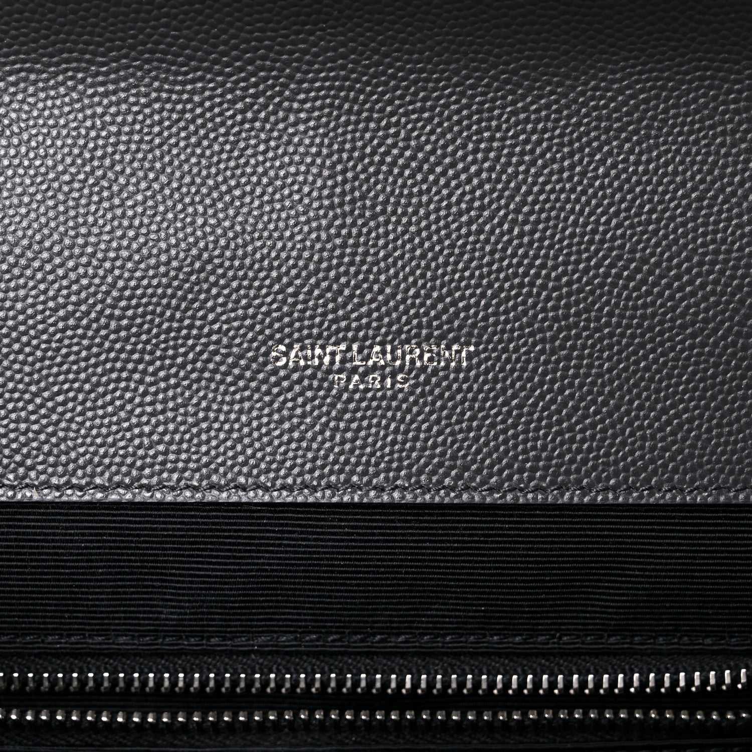 Saint Laurent Grain De Poudre Textured Mixed Matelasse Large Triquilt Monogram Satchel Asphalt 6 of 12