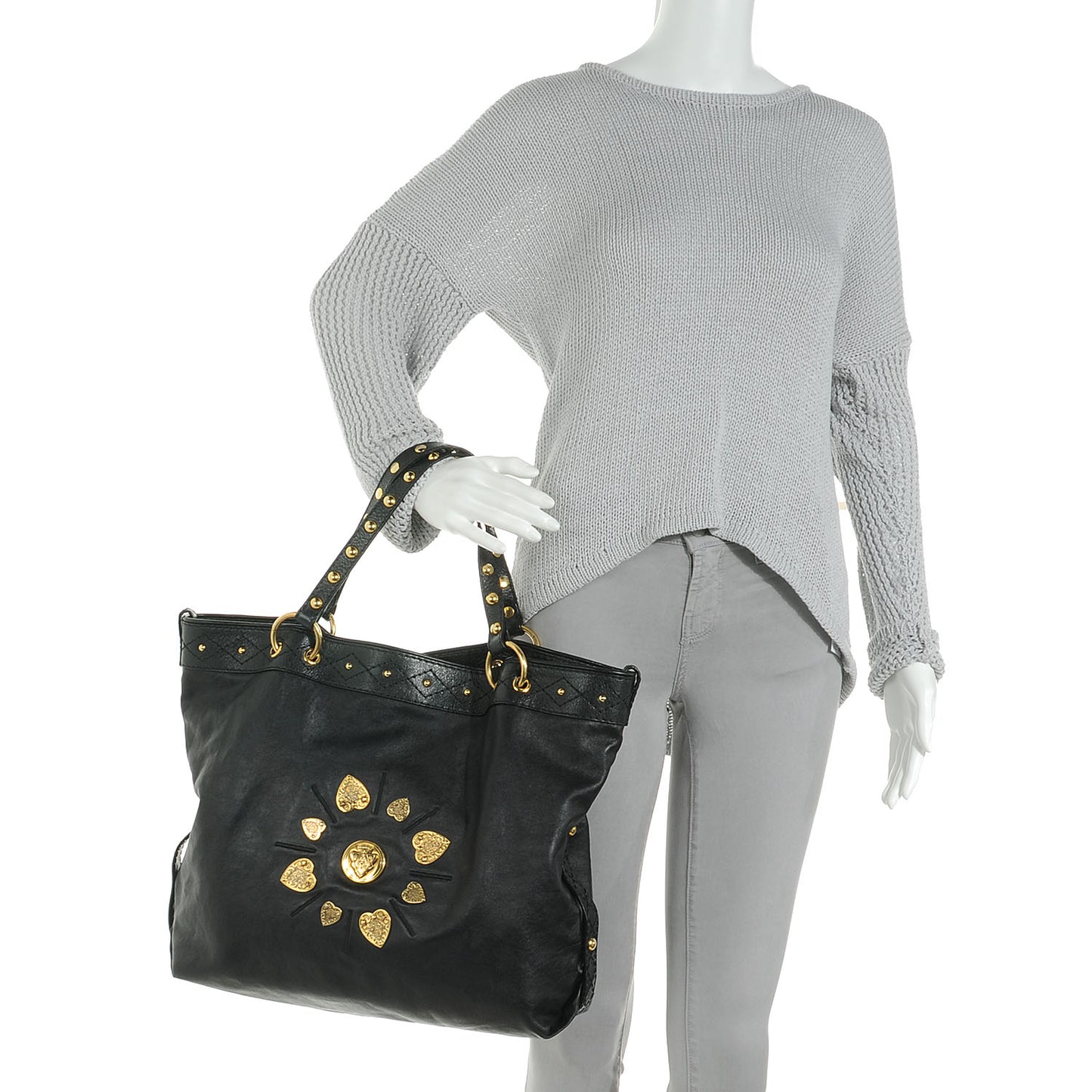 Leather Irina Tote Black