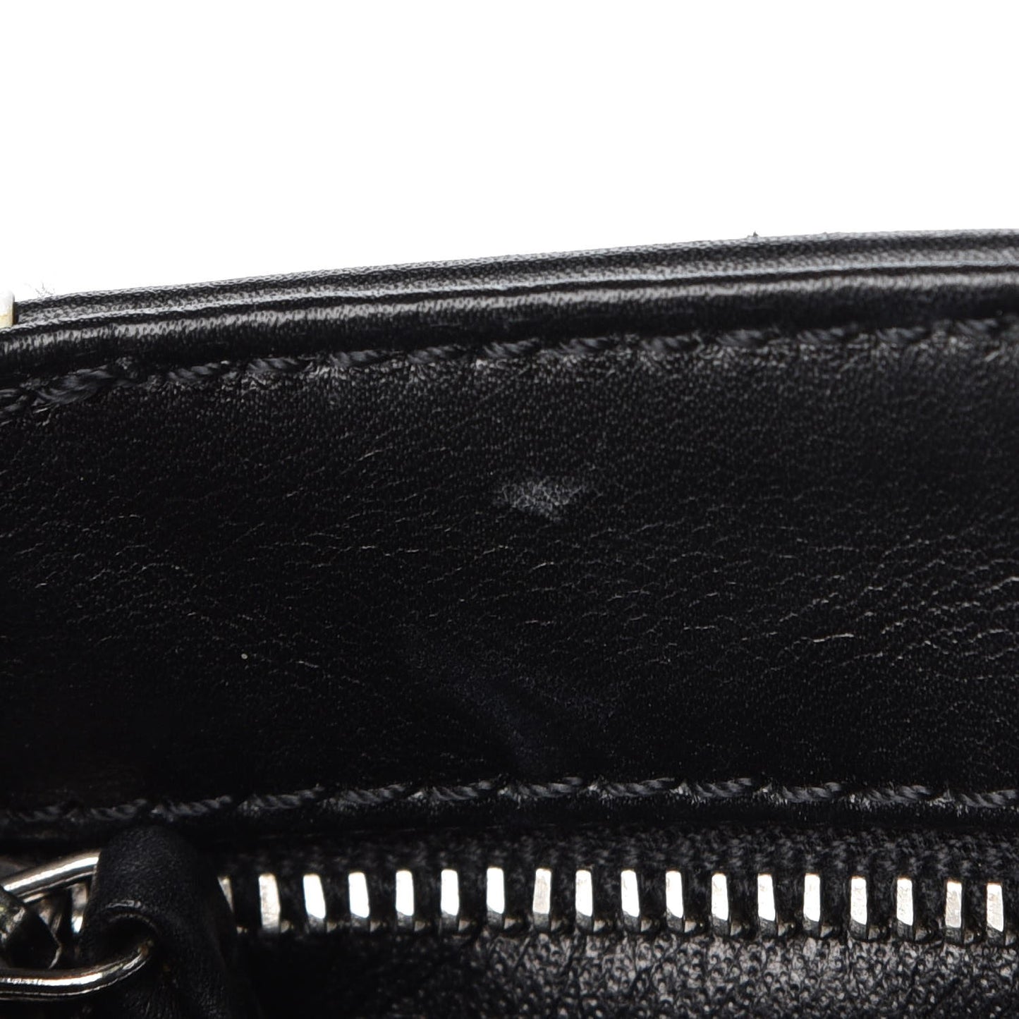 Lambskin Bi-Color Pochette Black White