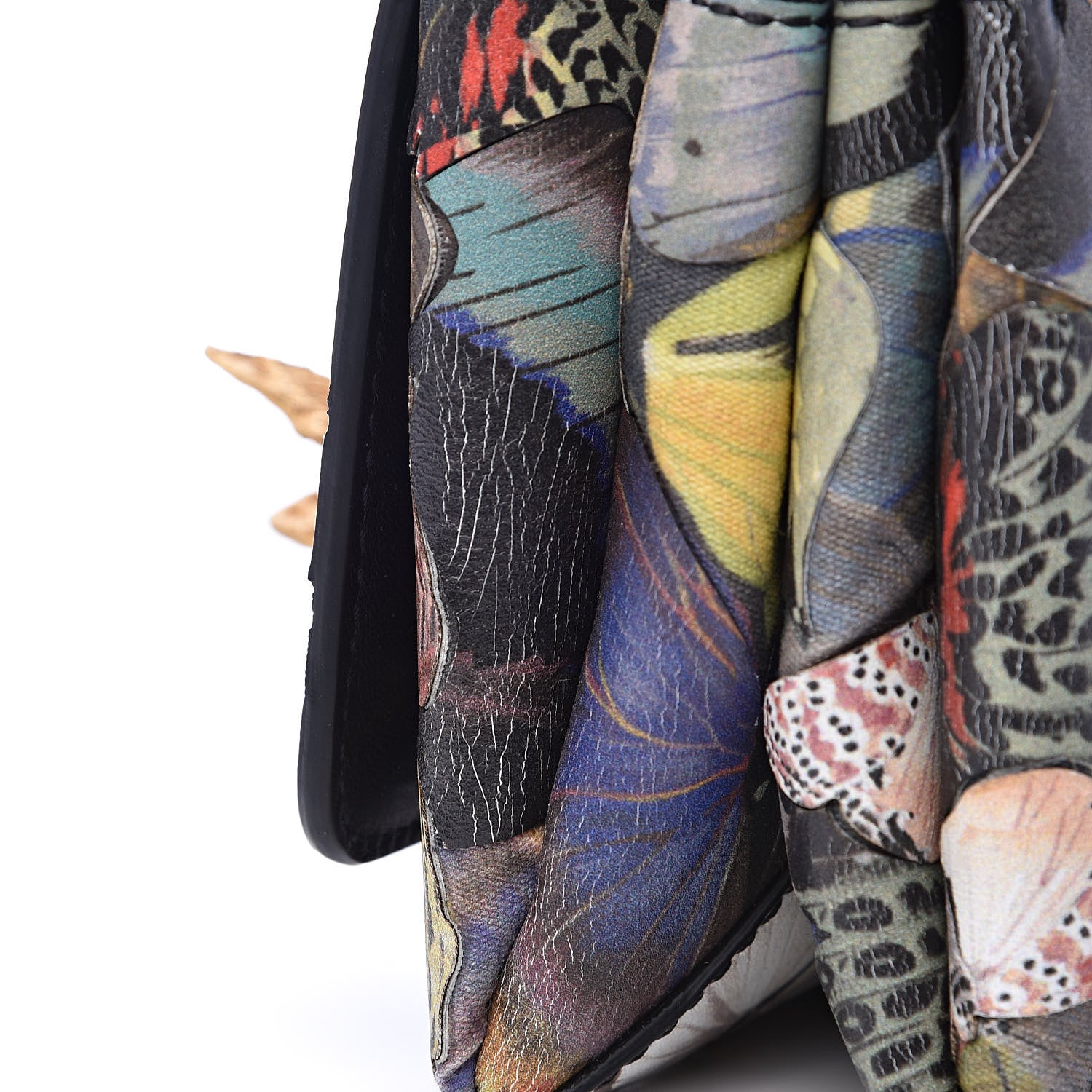 Valentino Garavani Canvas Vitello Camubutterfly Va Va Voom Shoulder Bag Multicolor 8 of 16