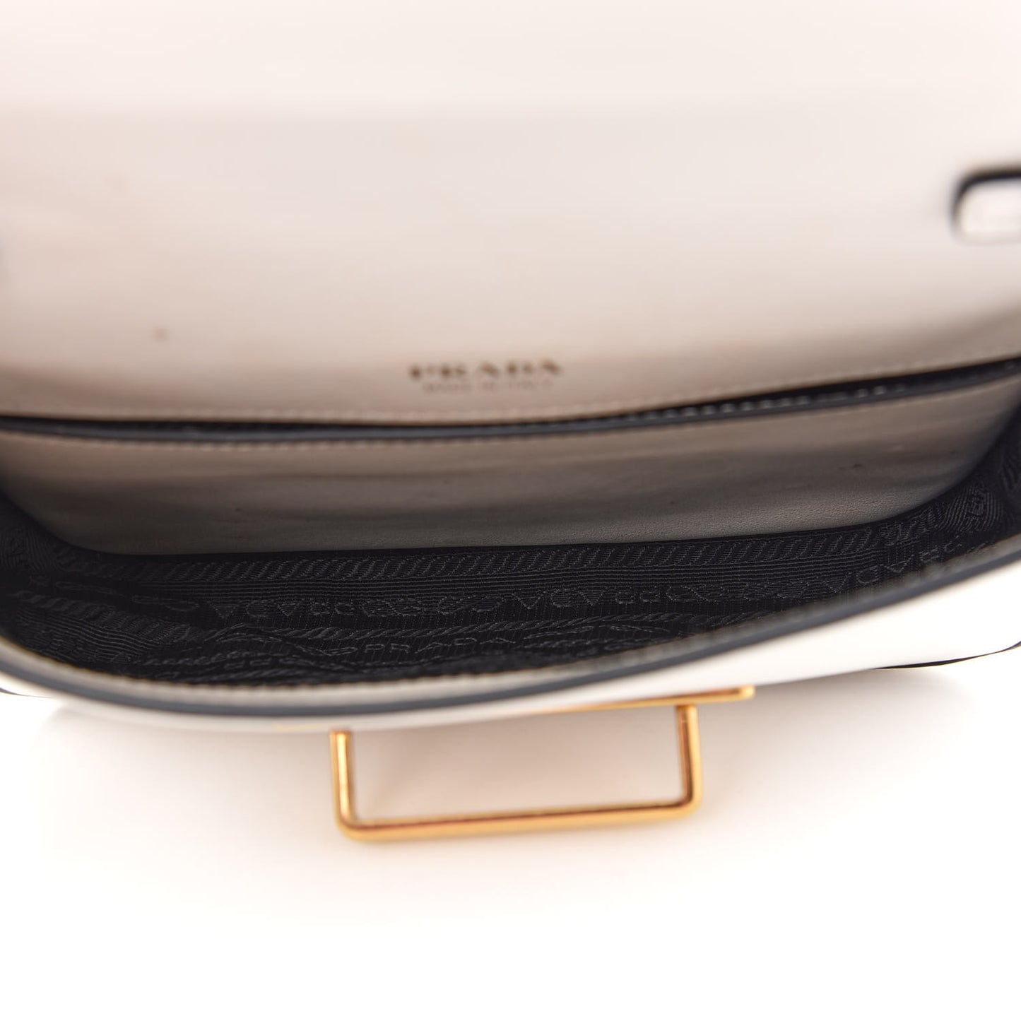 Saffiano City Calf Cahier Belt Bag White Black
