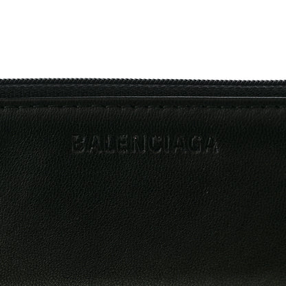 Balenciaga Metallic Calfskin Losange Monogram Plastic Bag Shopper S Silver Black White 6 of 8