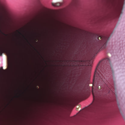 Burberry Signature Grain Calfskin Check Embossed Small Canterbury Tote Fuchsia 5 of 9