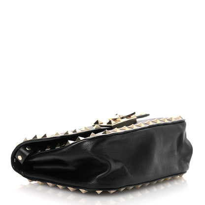 Valentino Garavani Vitello Mini Rockstud Flap Saddle Crossbody Bag Black 4 of 14