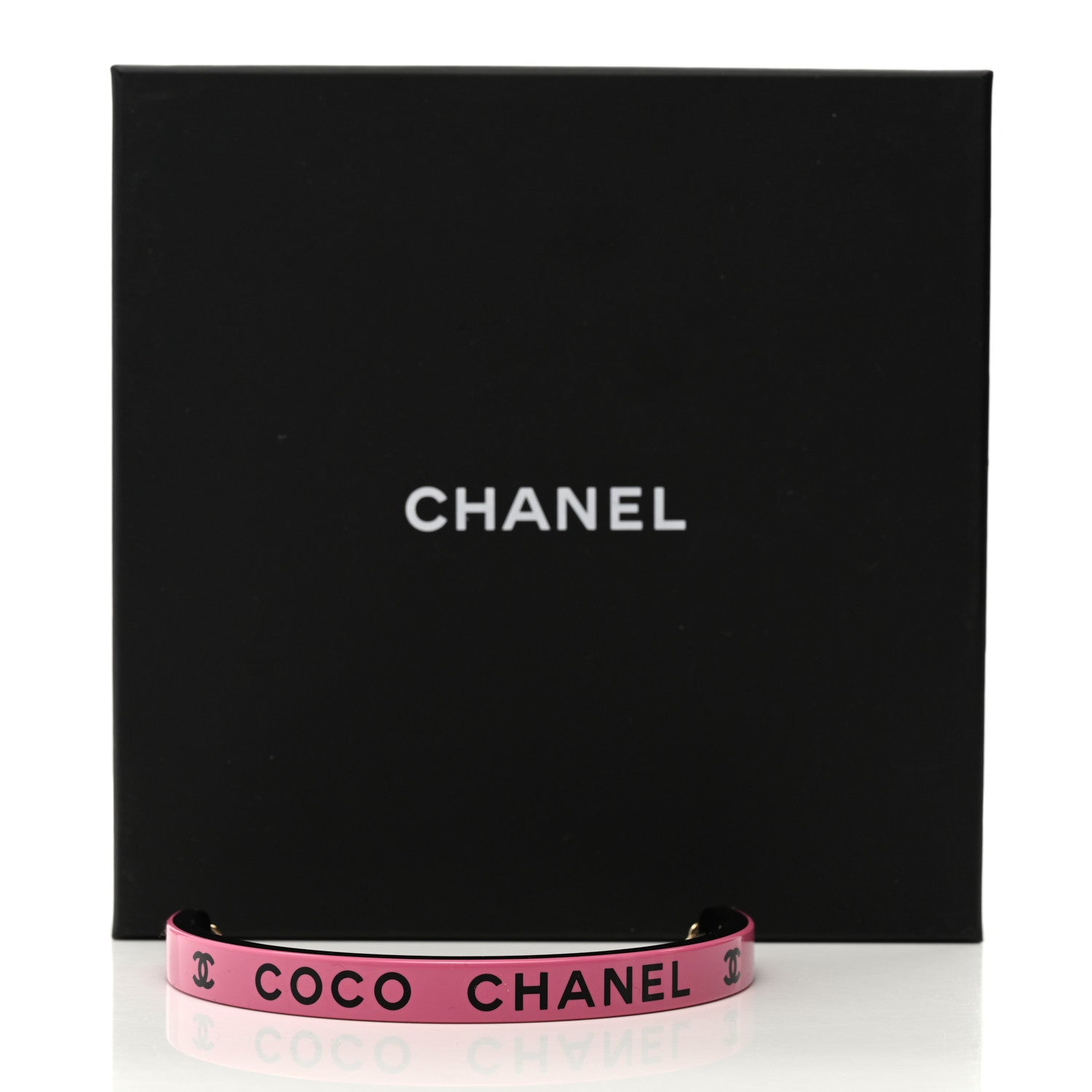 Chanel Resin Logo Choker Pink Black 7 of 7